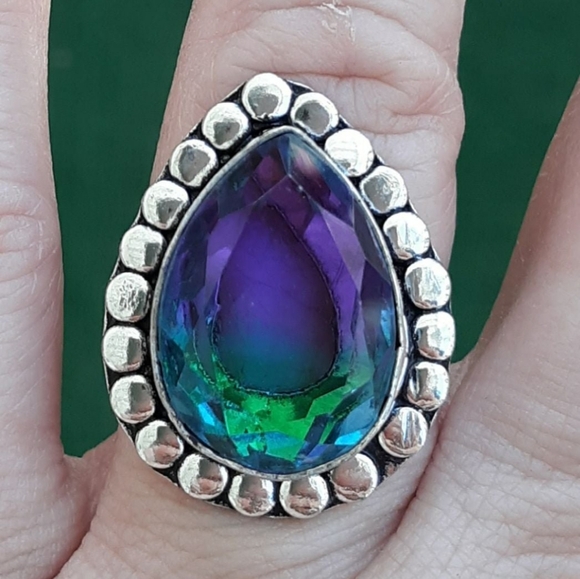 *** Sale *** New Bi-Color Tourmaline 925 Silver Ring.  - Picture 4 of 11